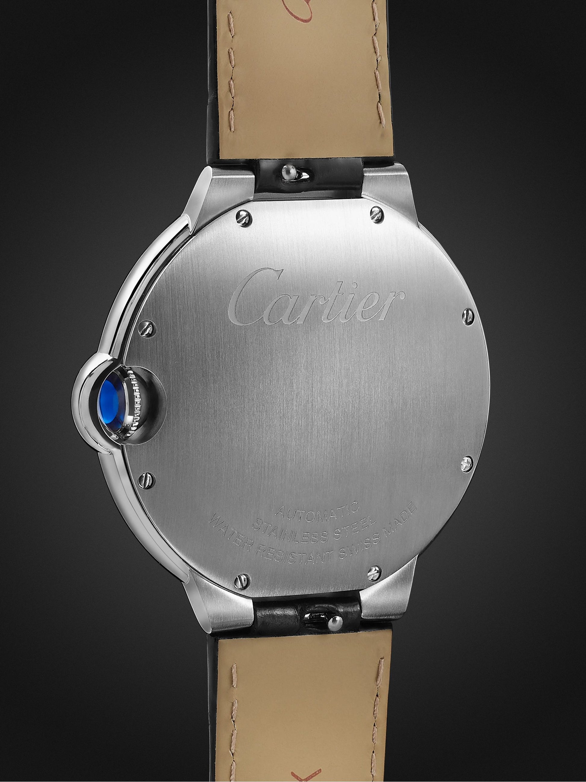 Automatic 40mm Stainless Steel and Alligator Watch, Ref. No. WSBB0039