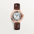 33 mm, movimiento de cuarzo, oro rosa, cuero