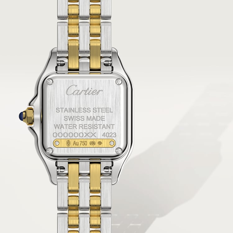PANTHÈRE DE CARTIER WATCH Small model, quartz movement, yellow gold, steel