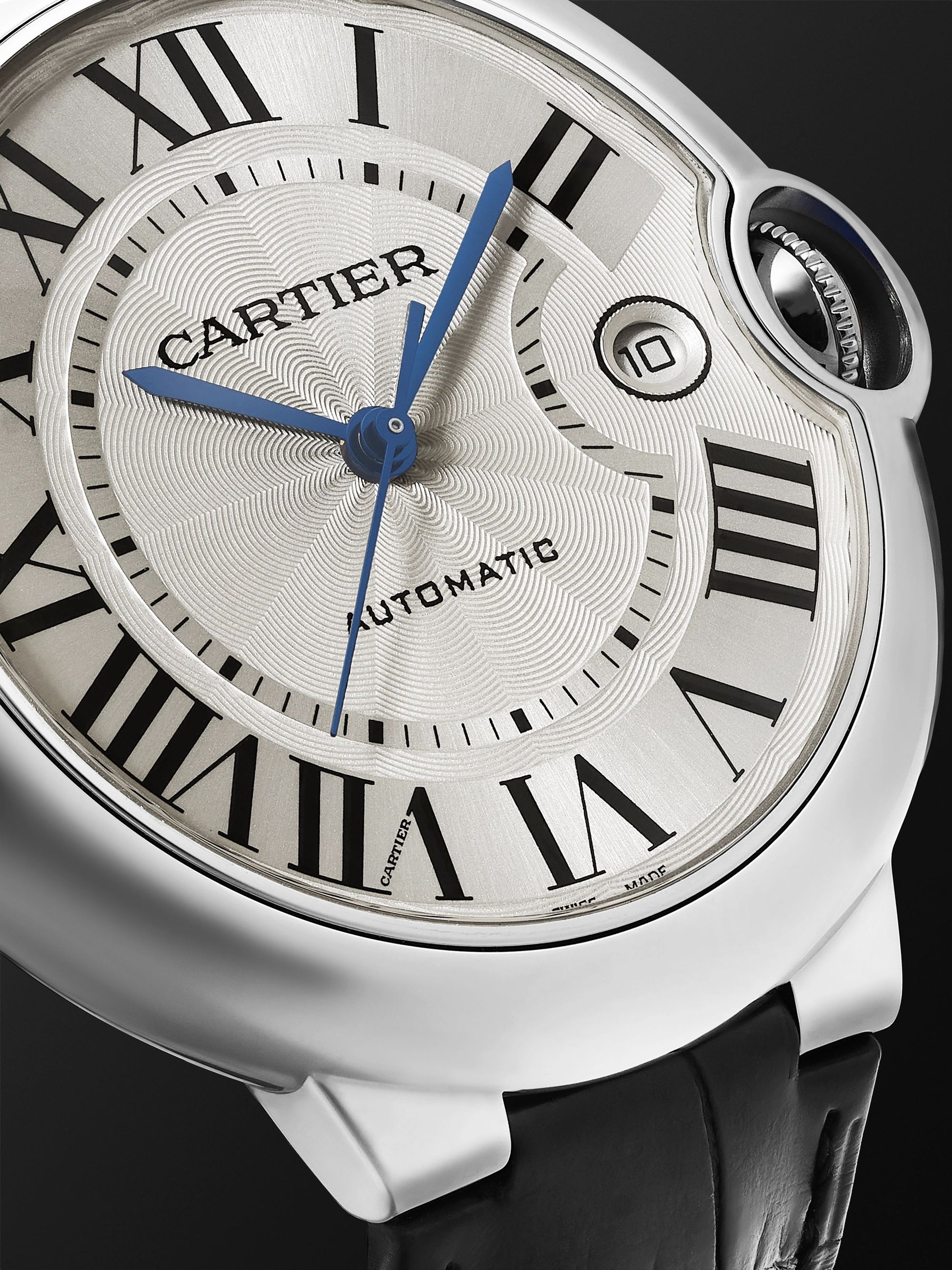 Automatic 40mm Stainless Steel and Alligator Watch, Ref. No. WSBB0039