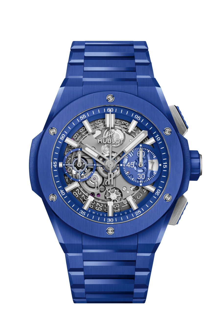 HUBLOT BIG BANG INTEGRATED BLUE INDIGO CERAMIC Limited Edition 250 pieces 451.EX.5129.EX