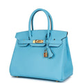 Hermès Birkin 30 Celeste Epsom Gold Hardware