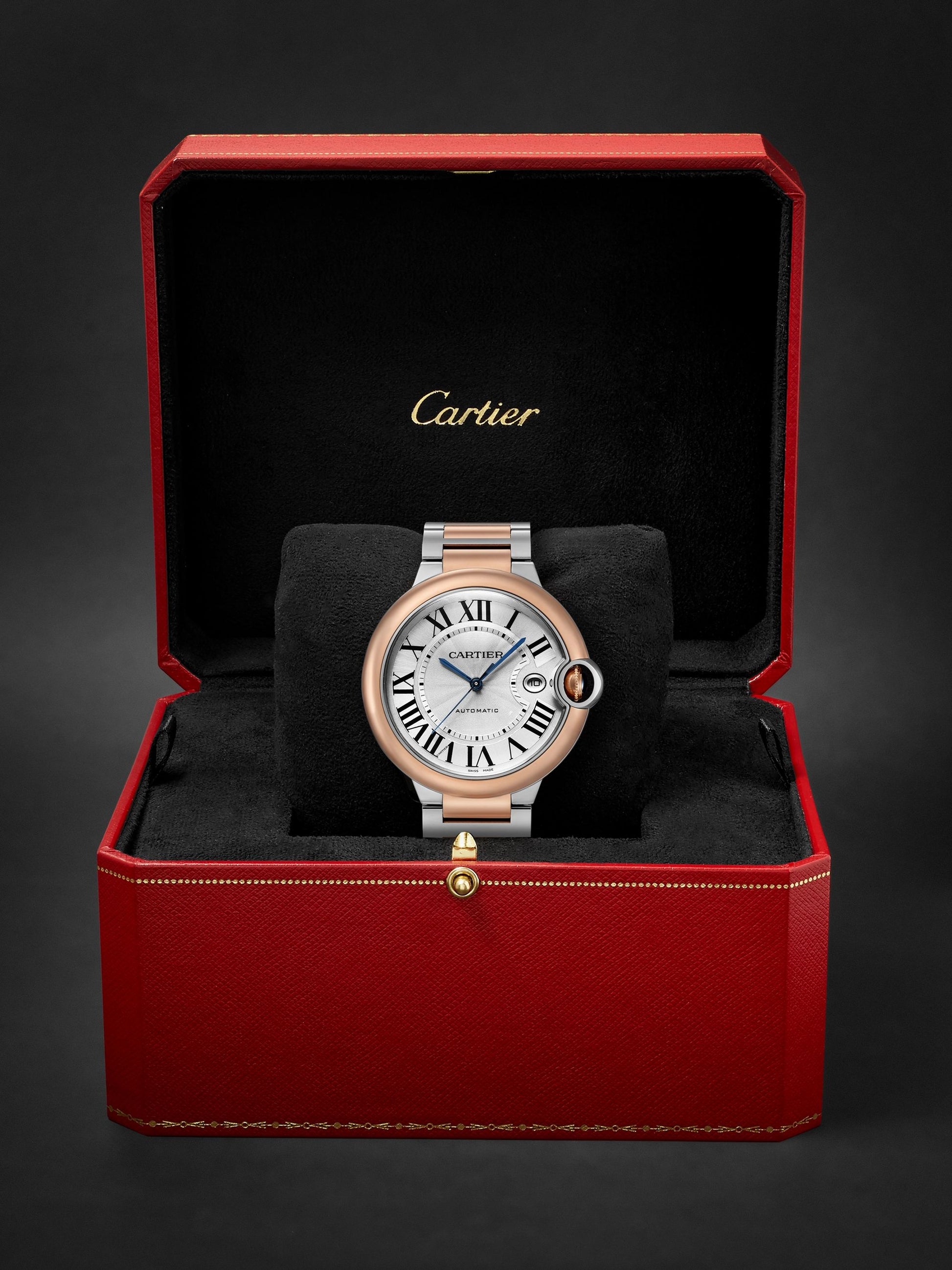 Automatic 42mm 18-Karat Rose Gold and Stainless Steel Watch, Ref. No. W2BB0034
