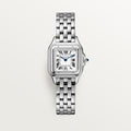 PANTHÈRE DE CARTIER WATCH, SMALL MODEL Small model, quartz movement, steel