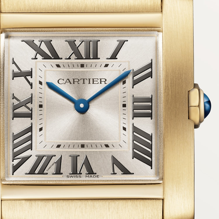 TANK FRANÇAISE WATCH Medium model, quartz movement, yellow gold