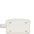 Hermès Mini Lindy White Swift Gold Hardware