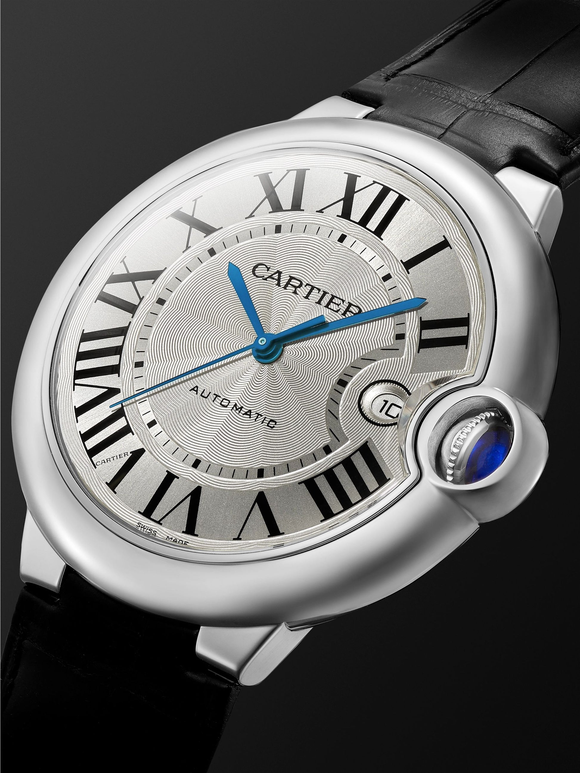 Automatic 42mm Stainless Steel and Alligator Watch, Ref. No. WSBB0026