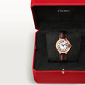 36 mm, movimiento de cuarzo, oro rosa, cuero