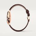 33 mm, movimiento de cuarzo, oro rosa, cuero