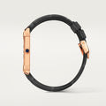 TANK CHINOISE WATCH Large model, hand-wound mechanical movement, rose gold, leather