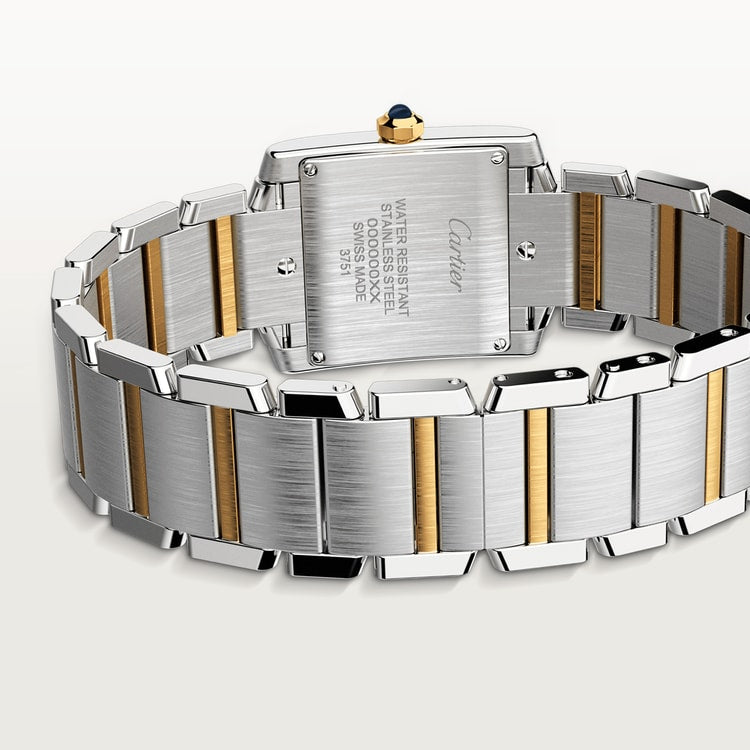 TANK FRANÇAISE WATCH Medium model, quartz movement, steel