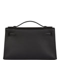 Hermès Kelly Pochette Black Swift Palladium Hardware
