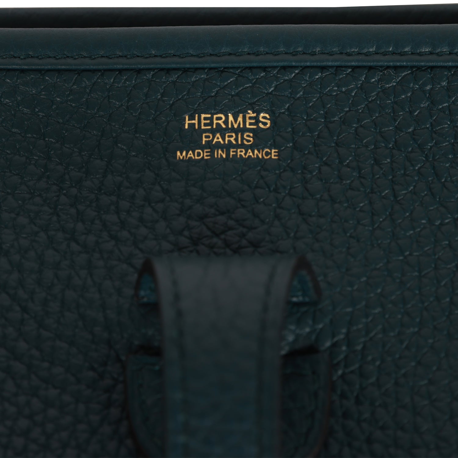 Hermès Evelyne PM Vert Cypress Clemence Gold Hardware