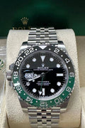 Rolex GMT-Master II Stainless Steel Green Black Cerachrom Bezel Watch