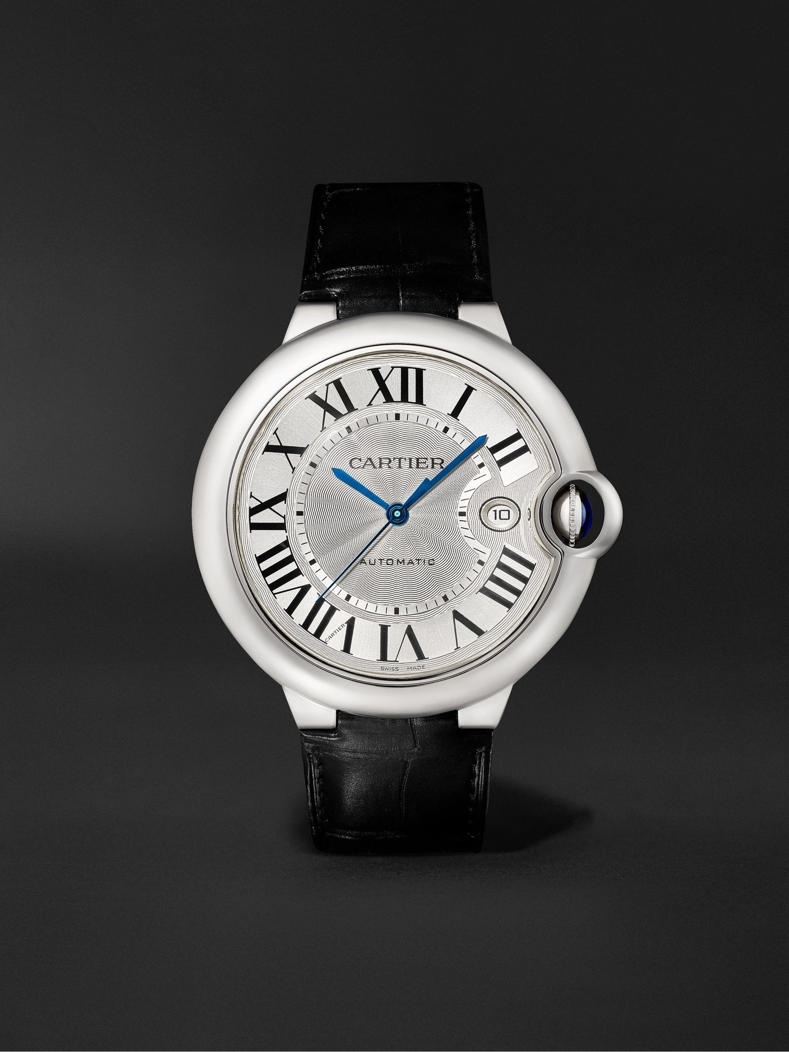 Automatic 42mm Stainless Steel and Alligator Watch, Ref. No. WSBB0026