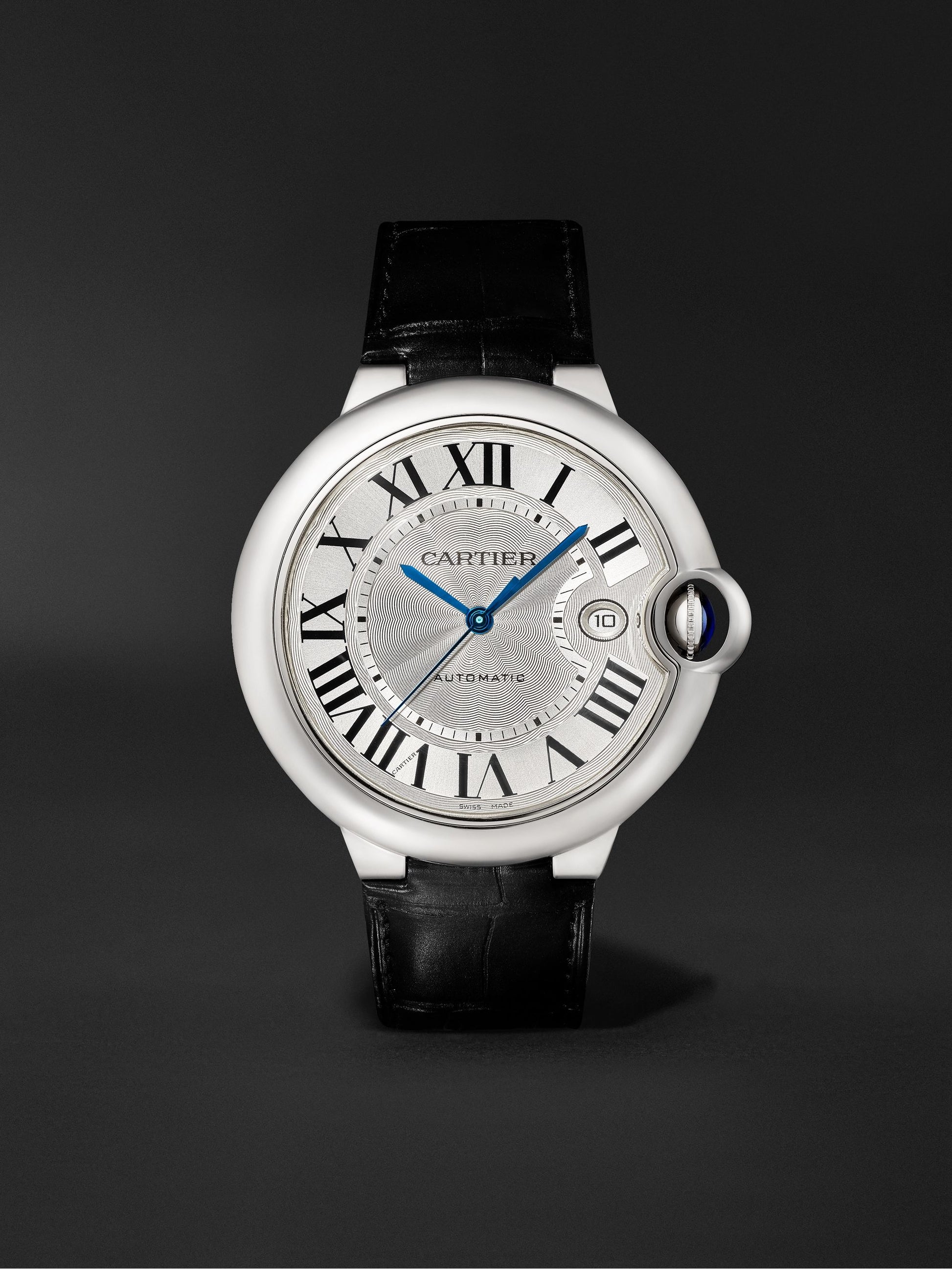Automatic 42mm Stainless Steel and Alligator Watch, Ref. No. WSBB0026