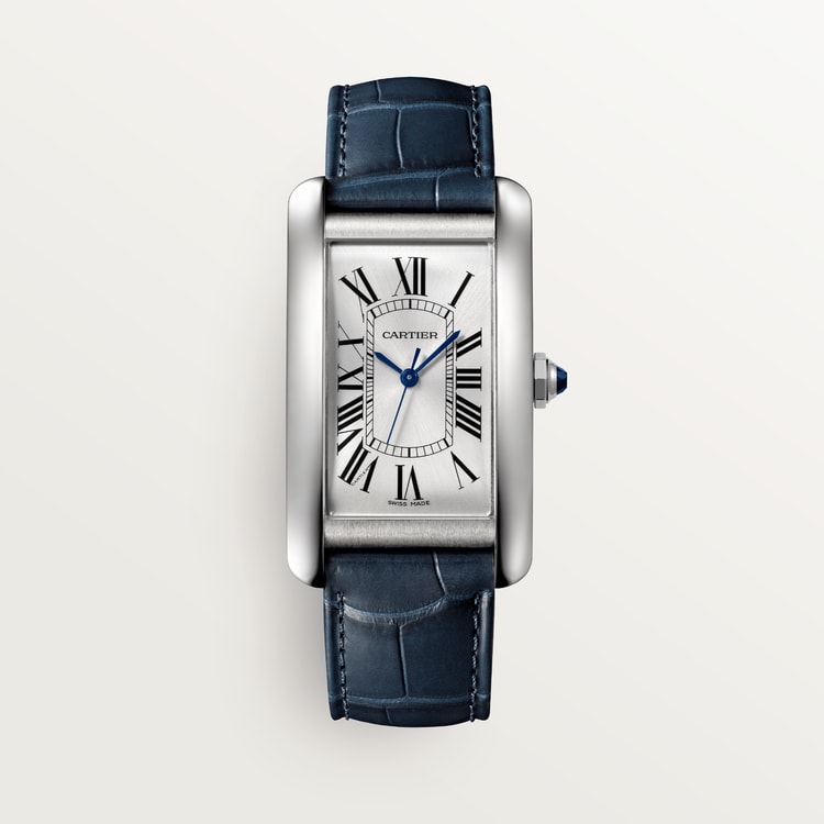 TANK AMÉRICAINE WATCH Large model, steel, leather