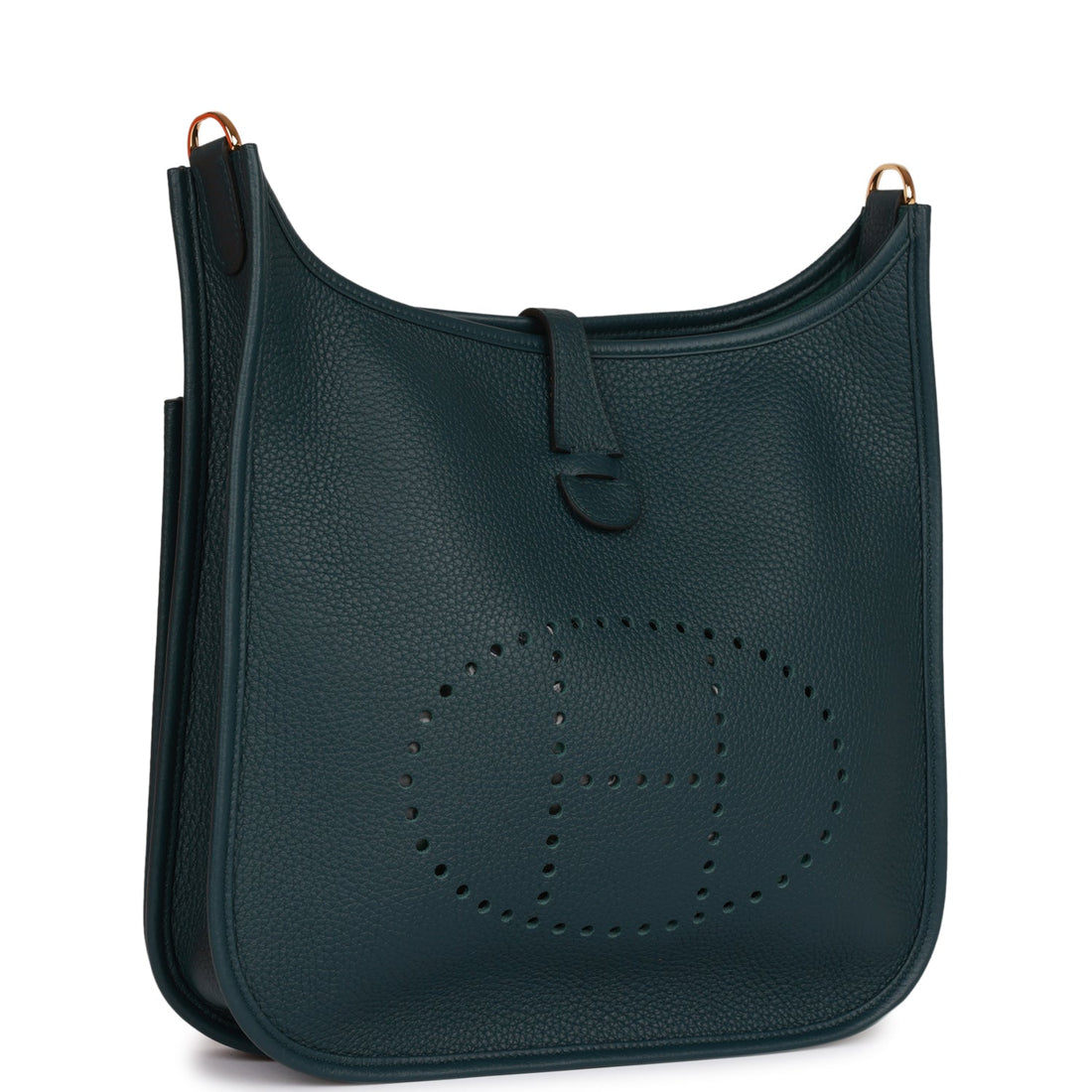 Hermès Evelyne PM Vert Cypress Clemence Gold Hardware