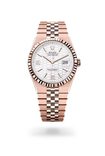Rolex Land-Dweller Everose Gold Tone Watch with Secure Wrist Fit