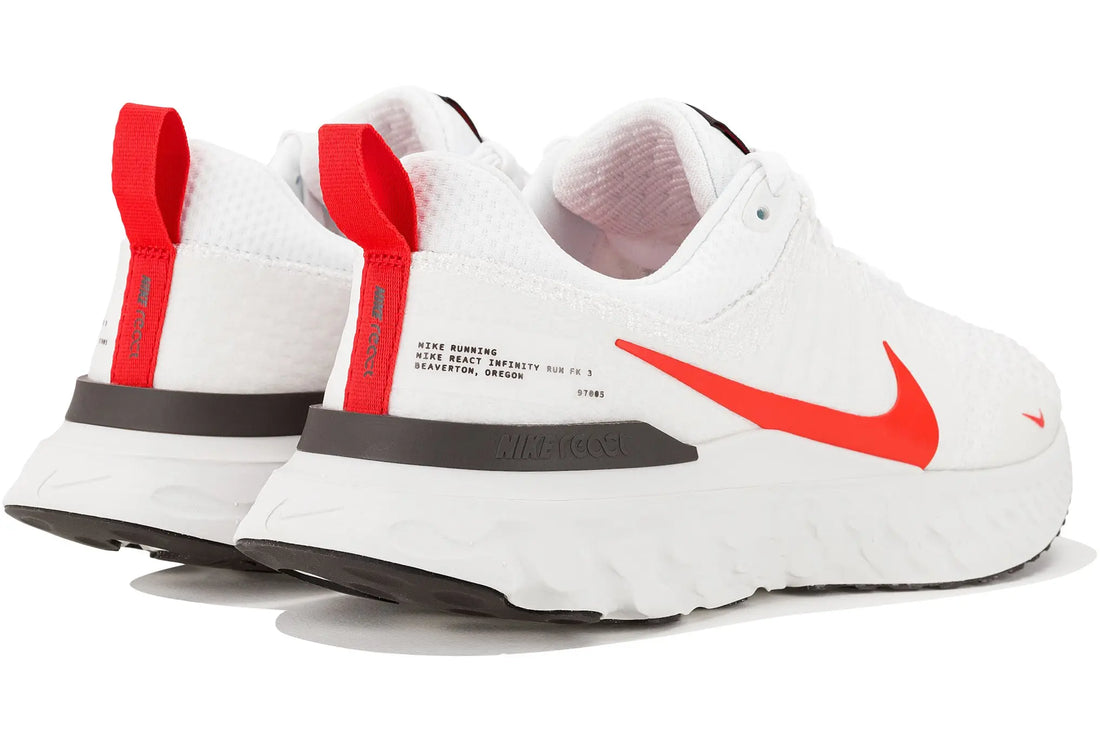 Nike React Infinity Run Flyknit 3 White Light Crimson