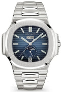 Patek Philippe Nautilus Annual Calendar Stainless Steel Watch Blue Dial