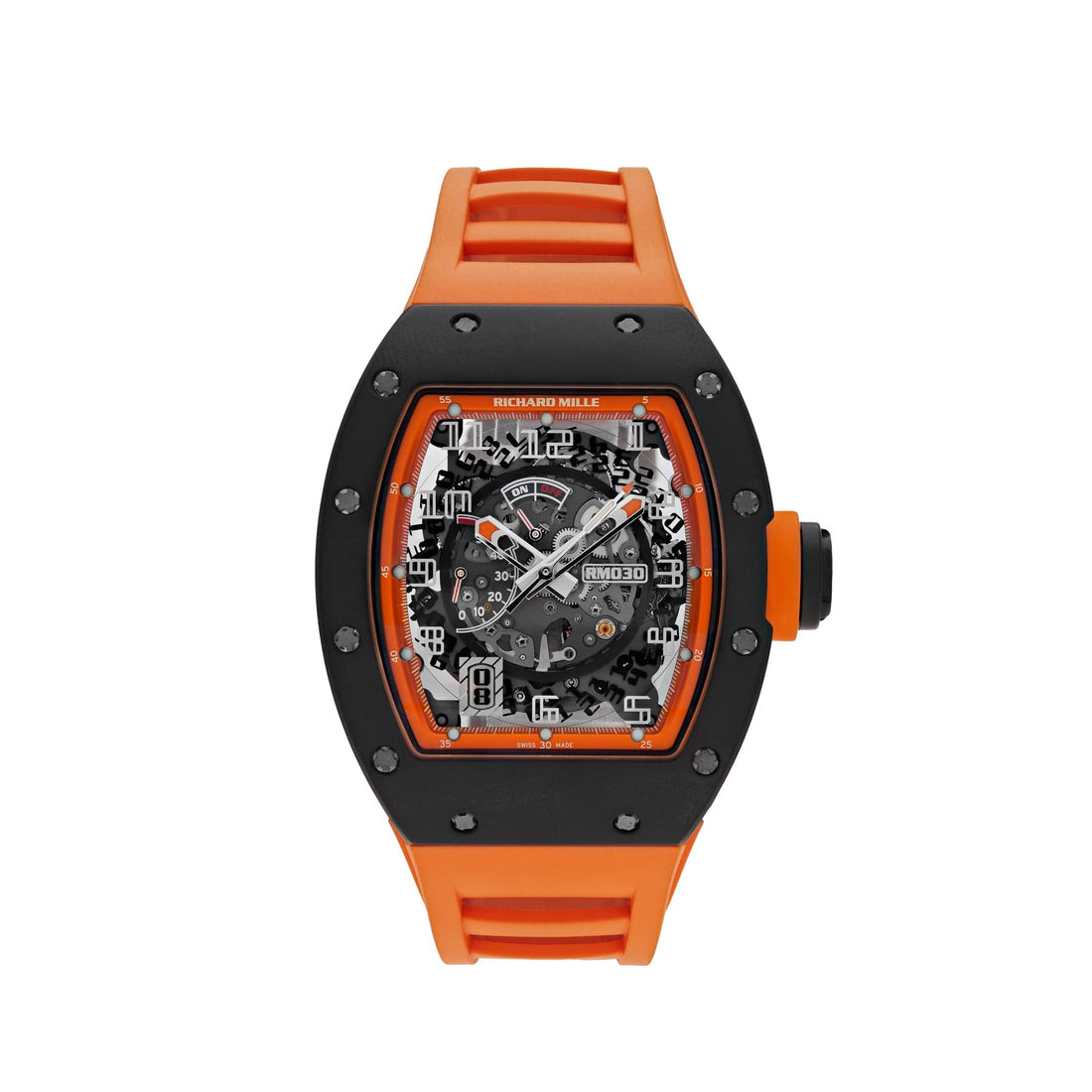 Richard Mille RM 030 Americas Black Carbon Orange Strap Limited Edition