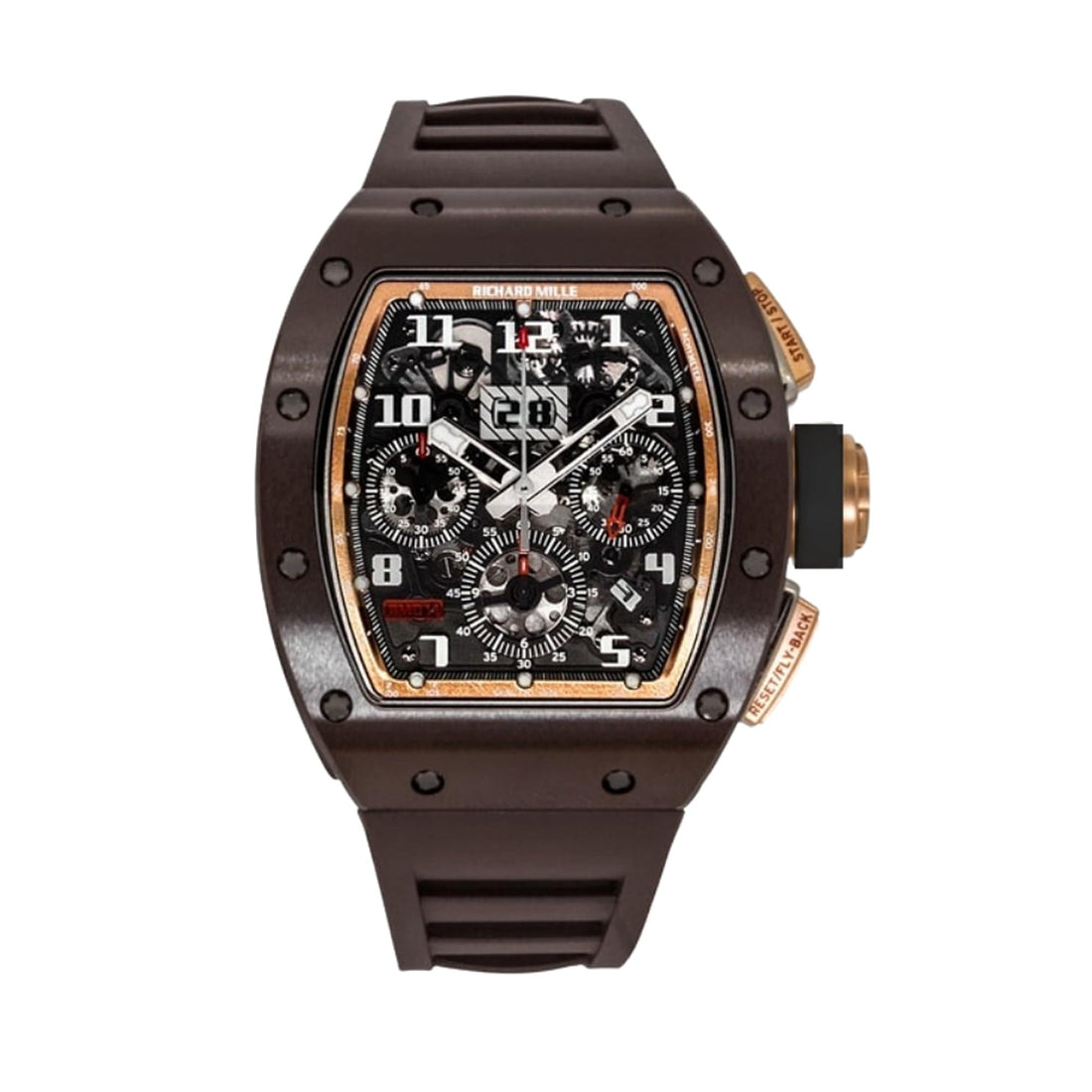 Richard Mille RM 011 Brown Ceramic Rose Gold TZP Asia Edition