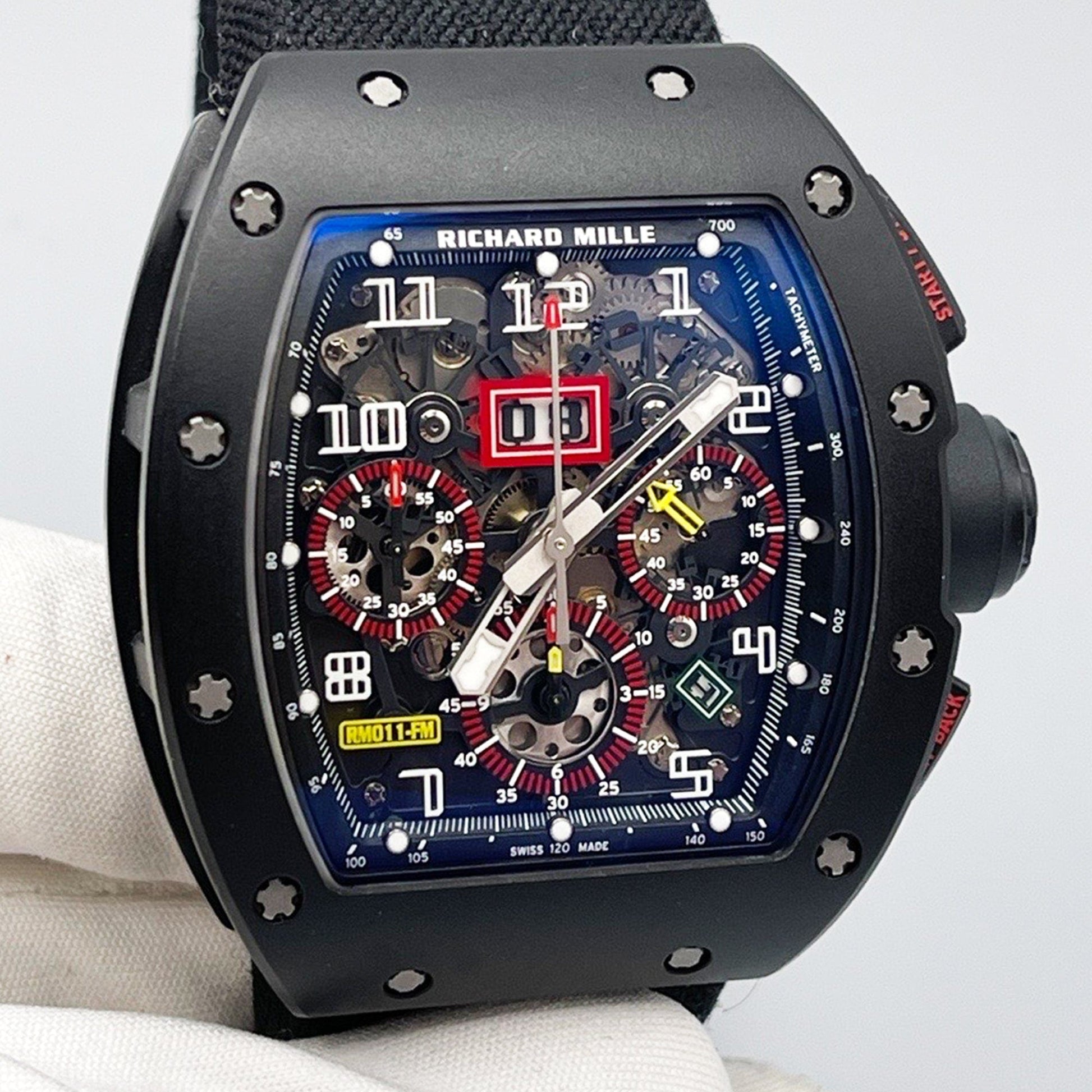 Richard Mille RM 011-FM Felipe Massa Flyback Chronograph Black Carbon