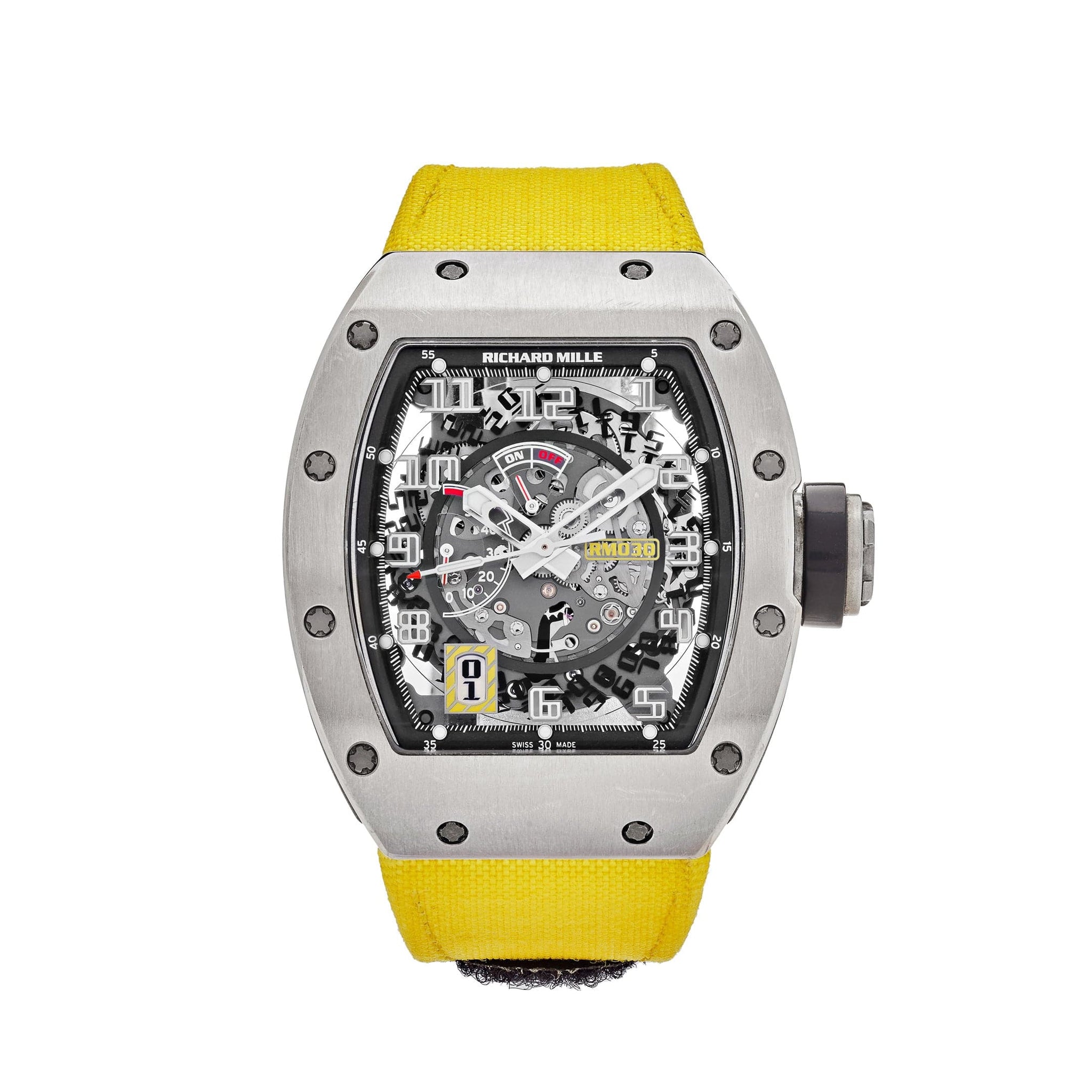 Richard Mille RM 030 Titanium With Yellow Strap