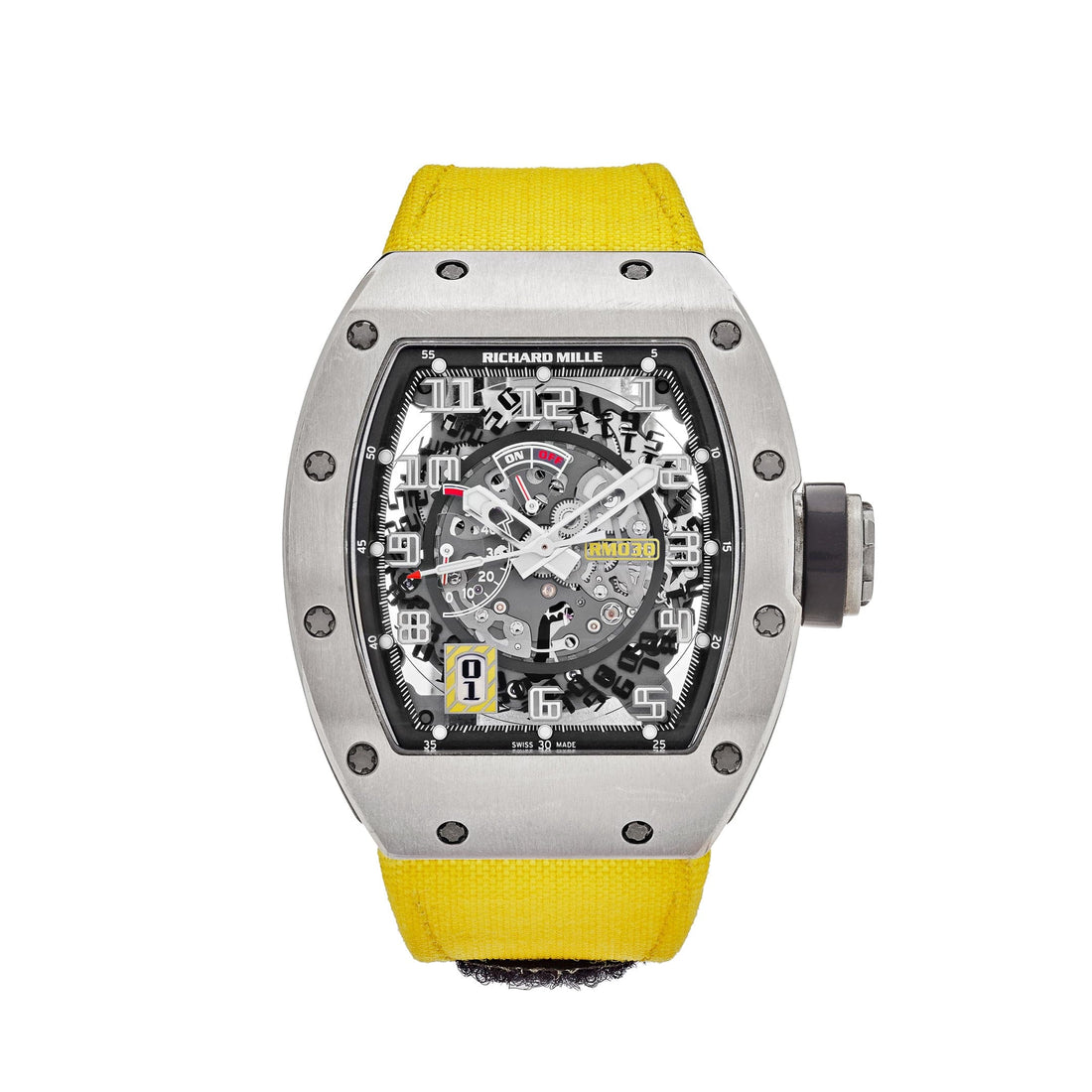 Richard Mille RM 030 Titanium With Yellow Strap