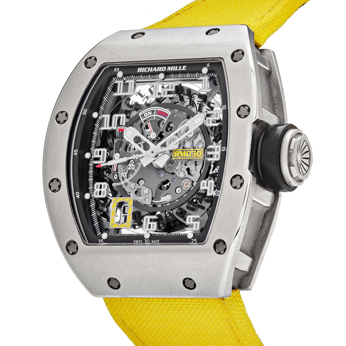 Richard Mille RM 030 Titanium With Yellow Strap