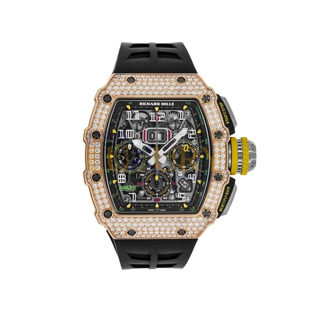 Richard Mille RM 11-03 Flyback Chronograph Rose Gold Diamond Bezel