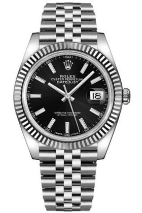 Rolex Datejust 41mm Black Dial Men's Stainless Steel Luxury Watch