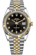 Rolex Datejust 41mm Black Diamond Dial Men's Luxury Watch