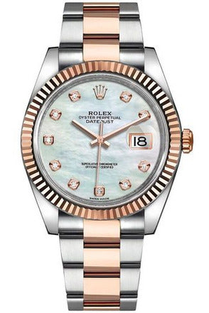 Rolex Datejust 41 Everose Gold Fluted Bezel Men's Watch