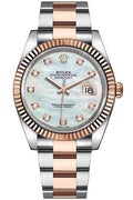 Rolex Datejust 41 Everose Gold Fluted Bezel Men's Watch