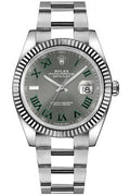 rolex datejust 41 grey dial men's watch 126334-0021