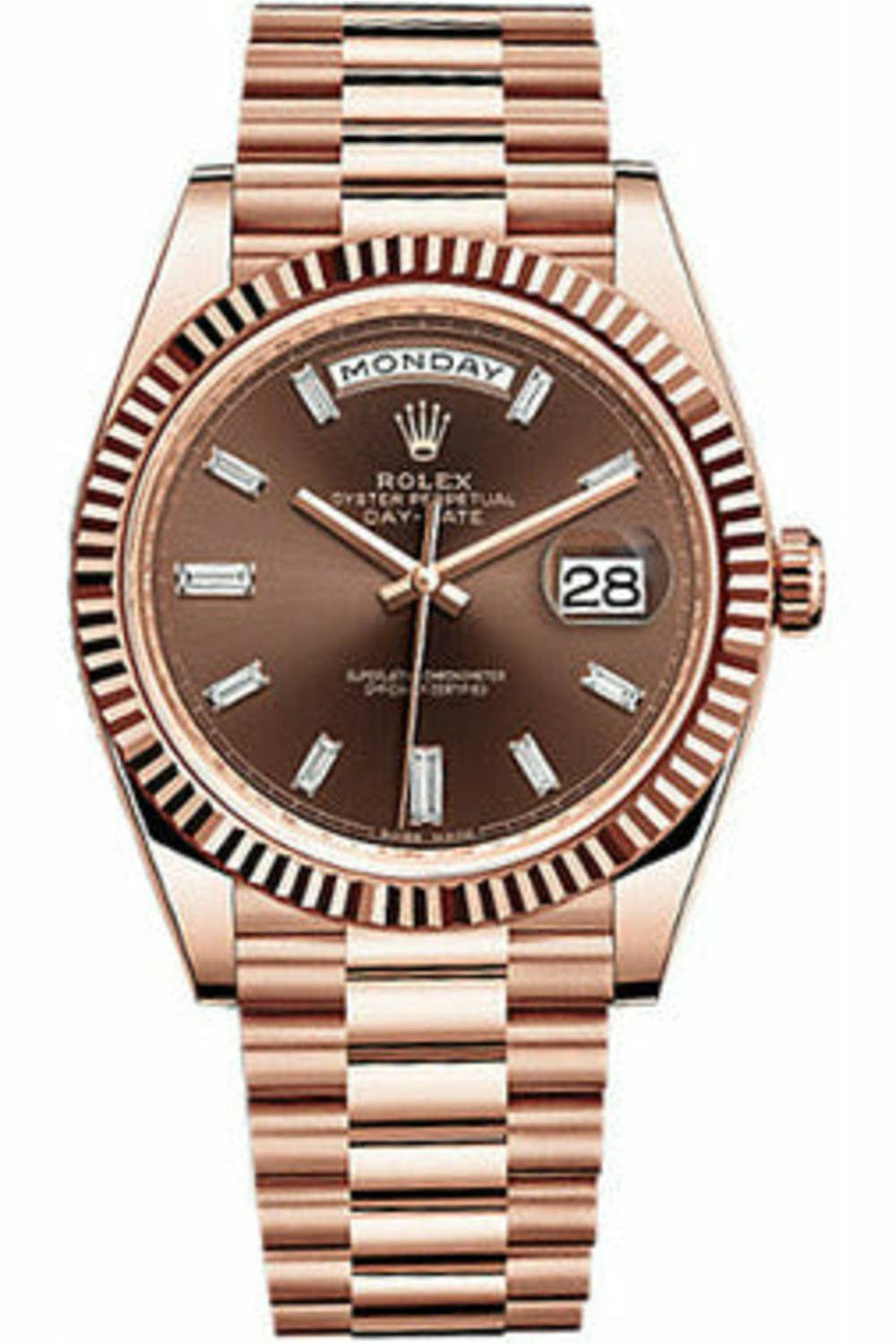 Rolex Day-Date 40 Premium Rose Gold Luxury Wristwatch Model 228235