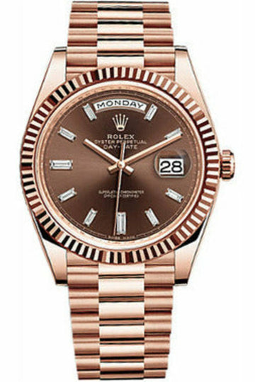 Rolex Day-Date 40 Premium Rose Gold Luxury Wristwatch Model 228235