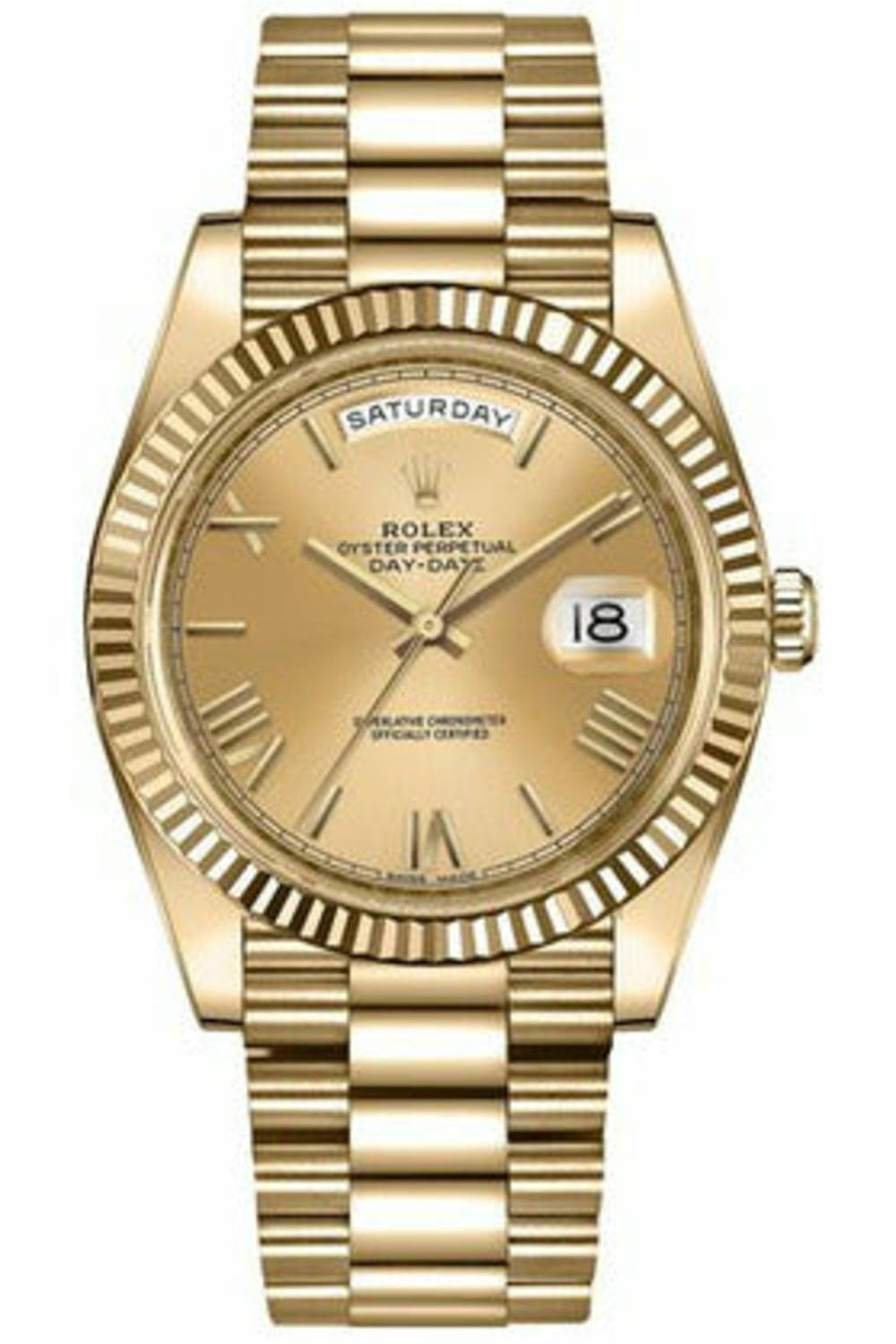 rolex day-date 40 solid 18k gold 228238-0006