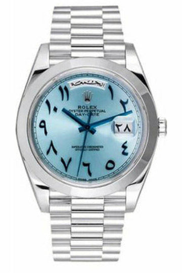 Rolex Day-Date 40mm Platinum Arabic Dial Luxury Automatic Wrist Watch