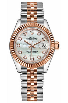 Rolex Lady-Datejust 28mm Mother of Pearl Diamond Luxury Wrist Watch
