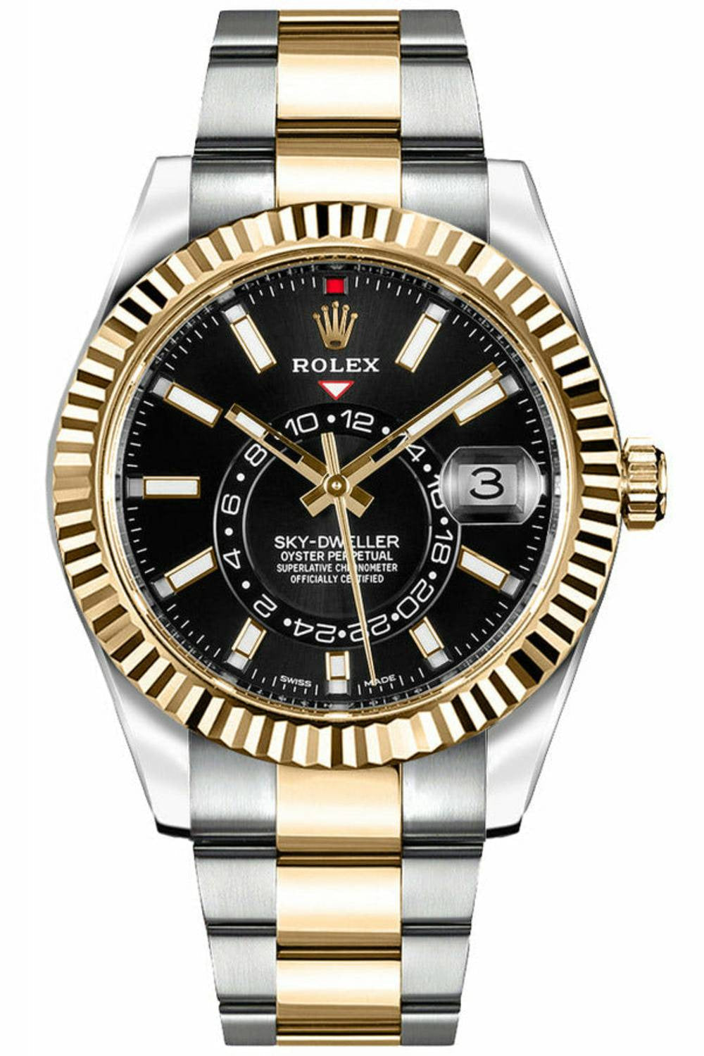 Rolex Sky-Dweller 18kt Yellow Gold 42mm Luxury Wristwatch Timepiece