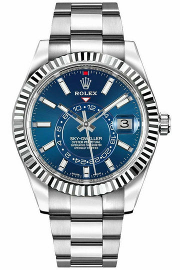 Rolex Sky-Dweller 42mm Automatic Watch With Striking Blue Dial