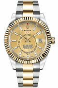 Rolex Sky-Dweller Men's Luxury Watch with Champagne Dial Finish