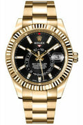 Rolex Sky-Dweller Yellow Gold Tone Luxury Mens Wrist Watch