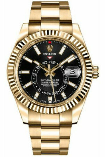 Rolex Sky-Dweller Yellow Gold Tone Luxury Mens Wrist Watch
