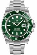 Rolex Submariner Green Dial Hulk Stainless Steel Luxury Wrist Watch