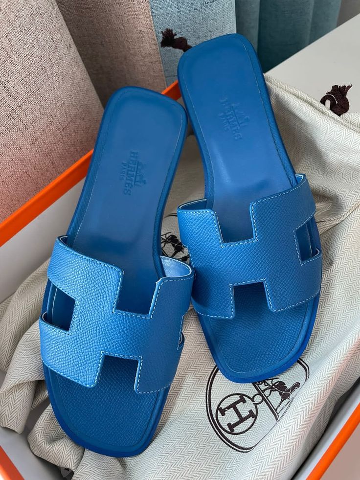 Hermes Slides Blue