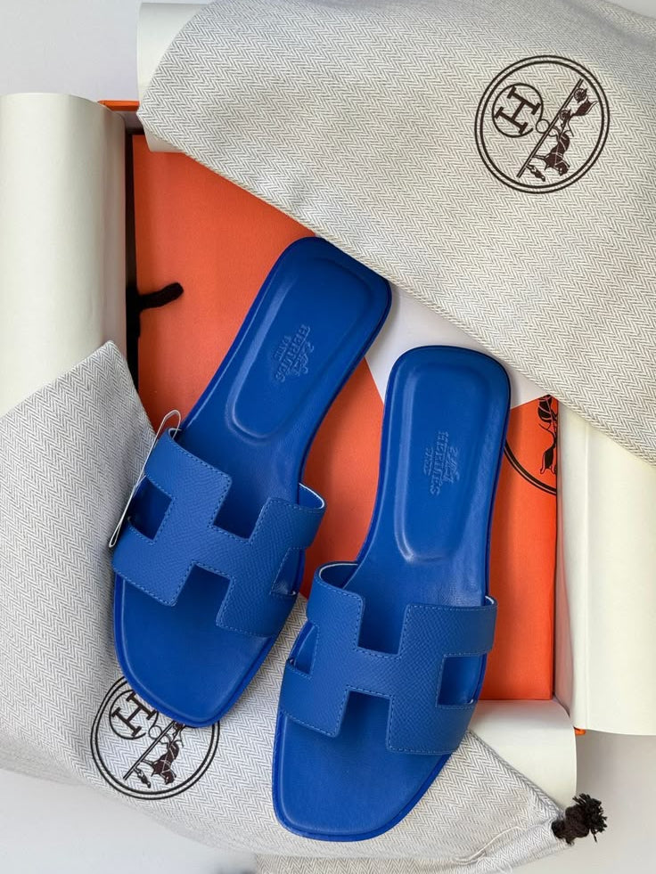 Hermes Slides Blue